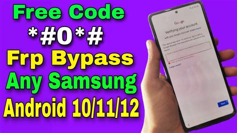 How to bypass FRP on all Samsung Android 10 .